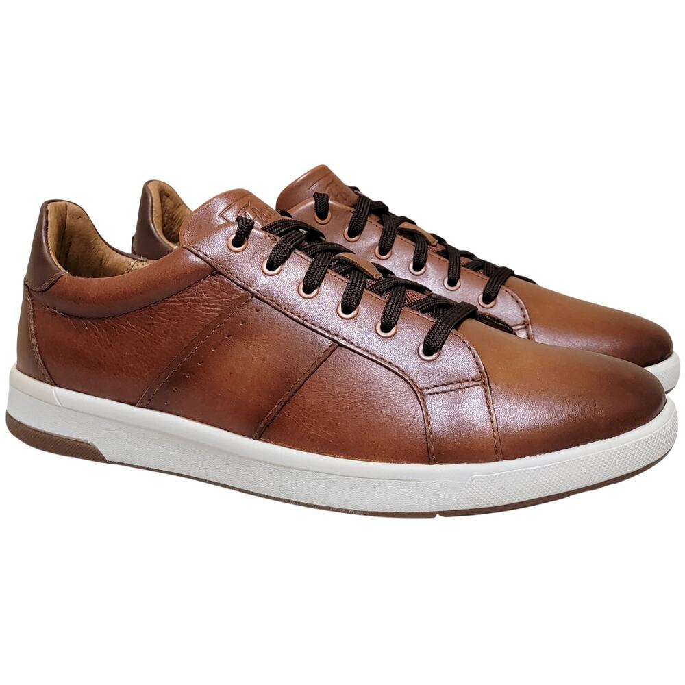 Florsheim Men Crossover Lace To Toe Low Top Sneakers Size US 8M Cognac Leather